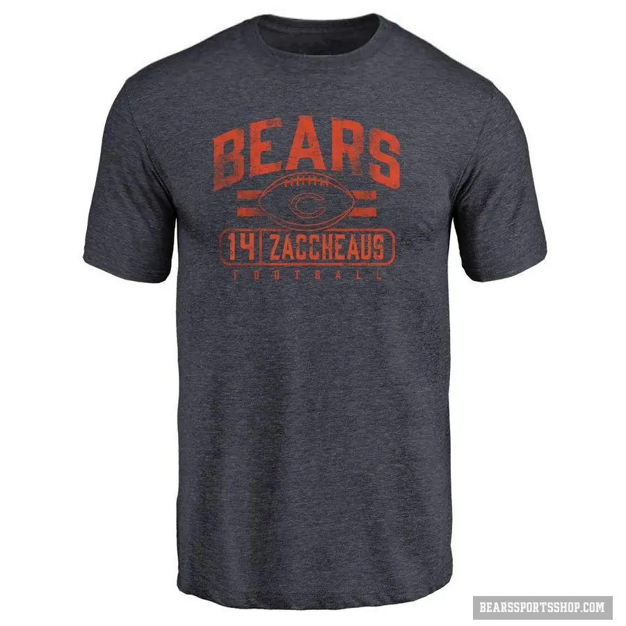 Men's ＃14 Olamide Zaccheaus Chicago Bears Navy Flanker T-Shirt