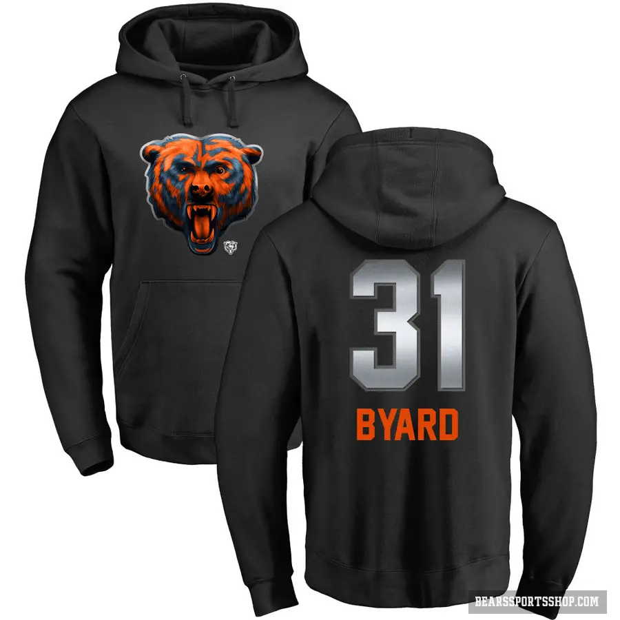 Men's ＃31 Kevin Byard III Chicago Bears Black Midnight Mascot Pullover Hoodie