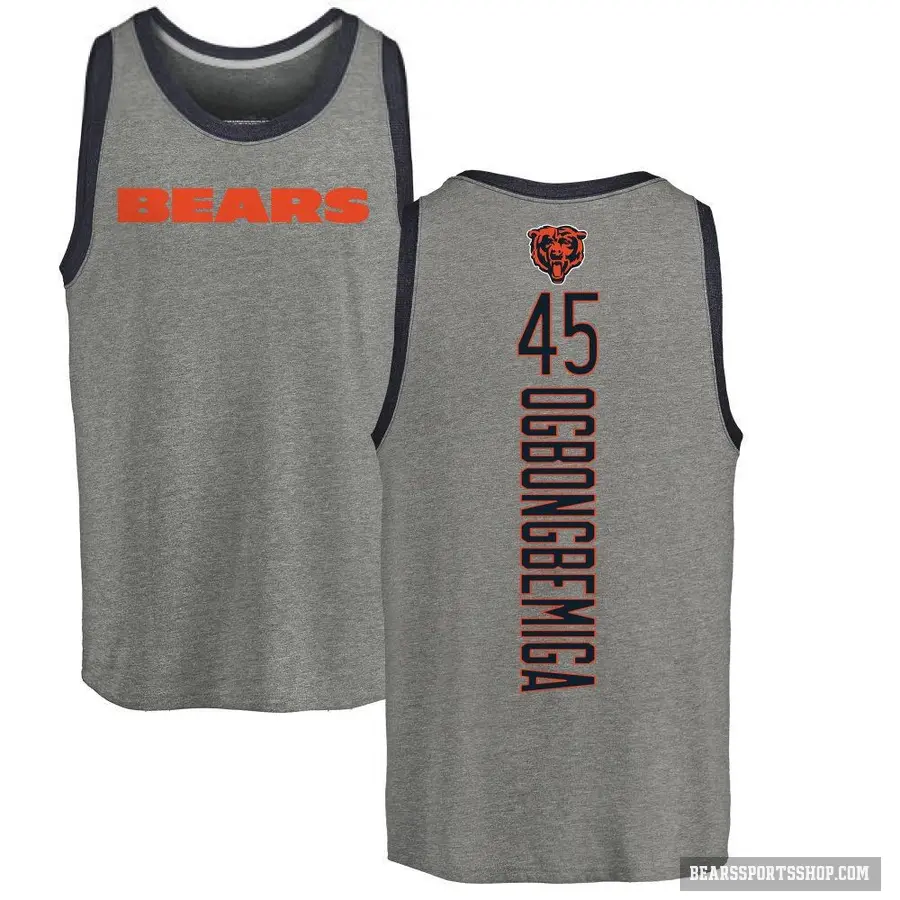 Men's ＃45 Amen Ogbongbemiga Chicago Bears Ash Backer Tank Top