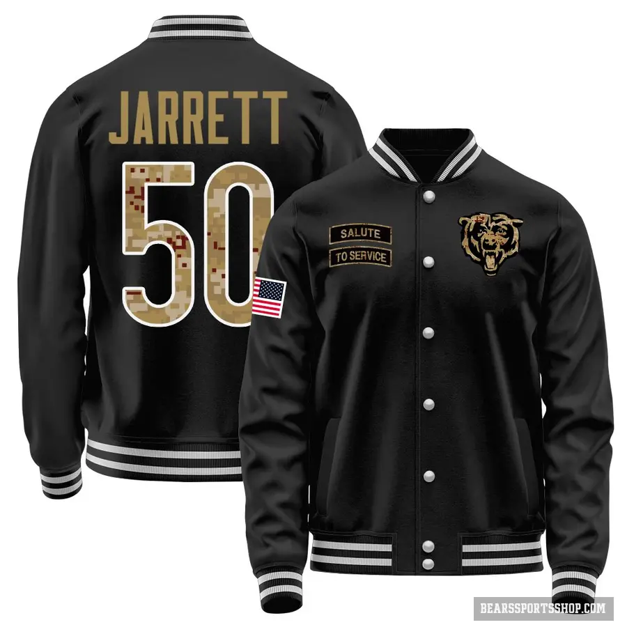 Men's ＃50 Grady Jarrett Chicago Bears Black Salute to Service Sideline Performance Jacket