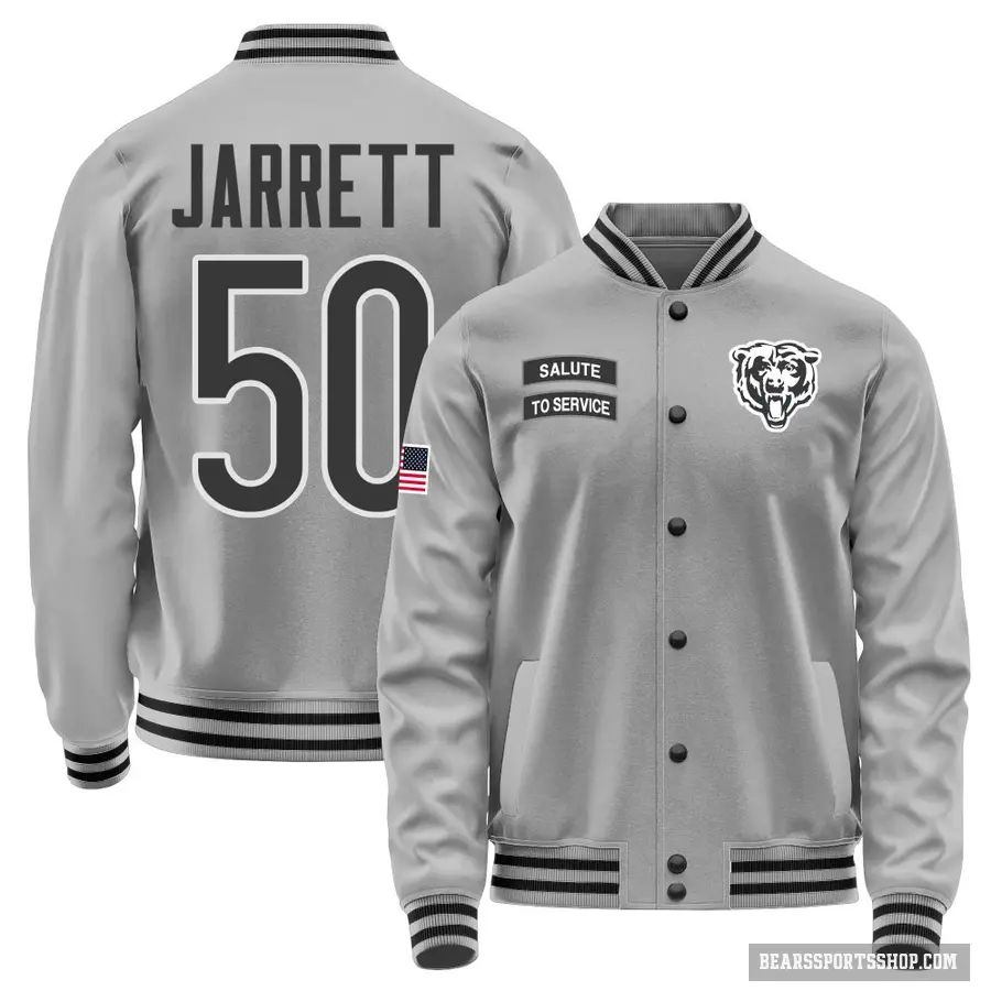 Men's ＃50 Grady Jarrett Chicago Bears Gray Salute to Service Performance Jacket