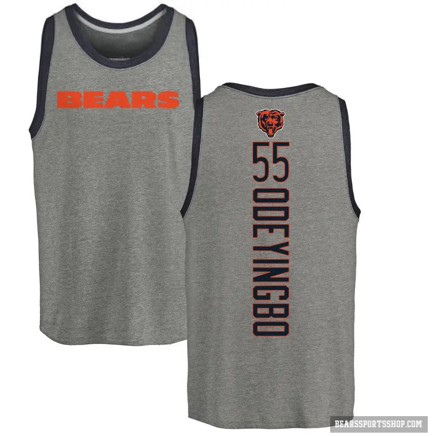 Men's ＃55 Dayo Odeyingbo Chicago Bears Ash Backer Tank Top