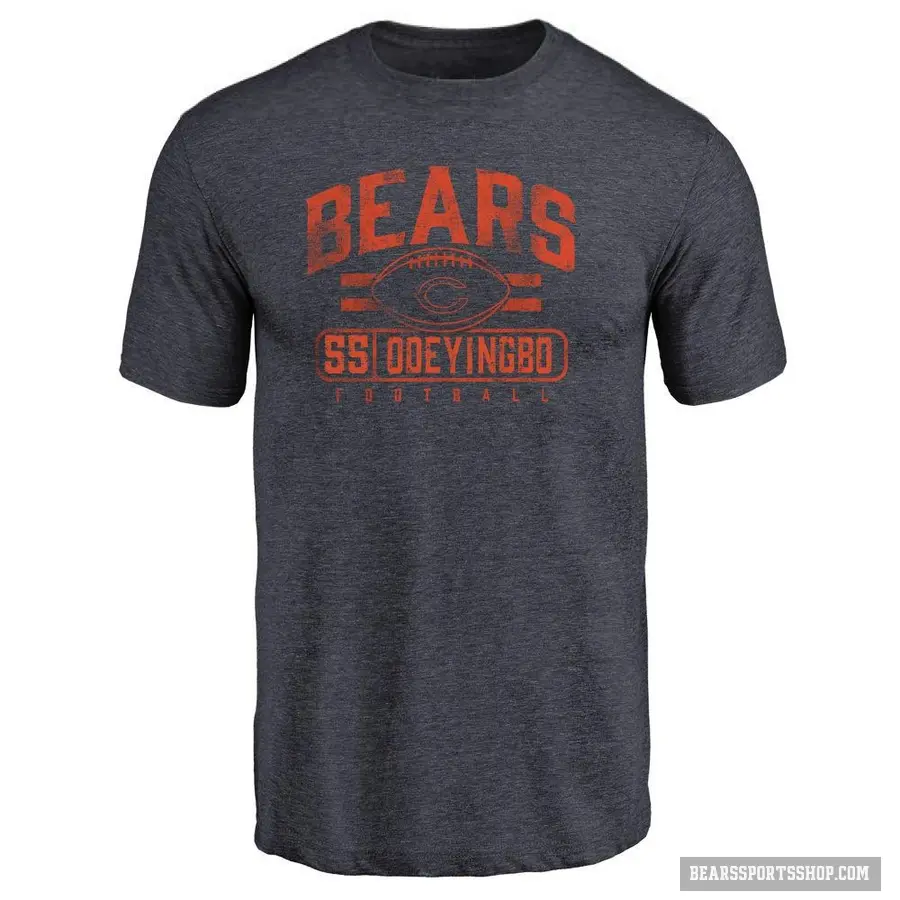 Men's ＃55 Dayo Odeyingbo Chicago Bears Navy Flanker T-Shirt