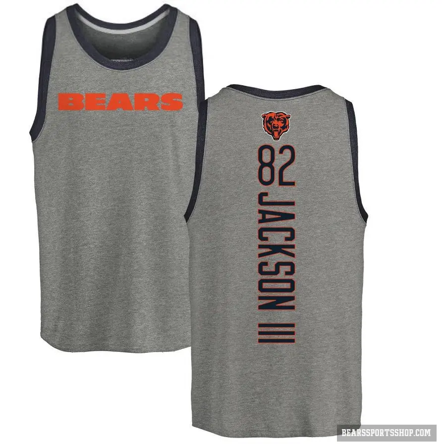 Men's ＃82 John Jackson III Chicago Bears Ash Backer Tank Top