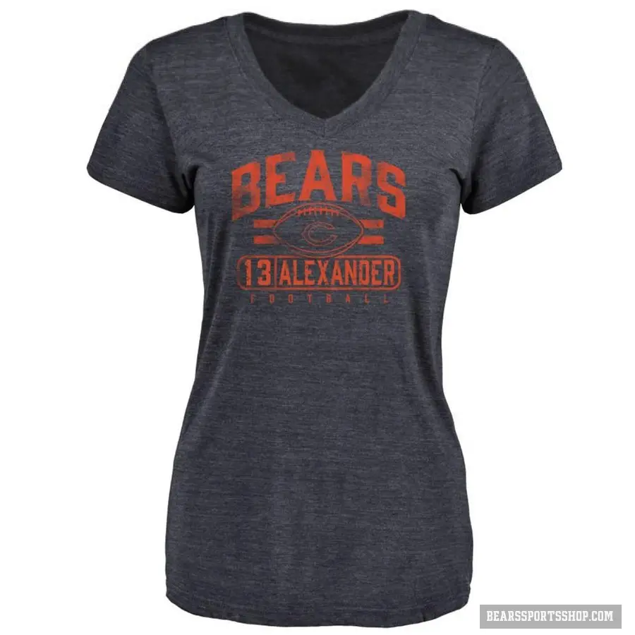 Women's ＃13 Maurice Alexander Chicago Bears Navy Flanker T-Shirt