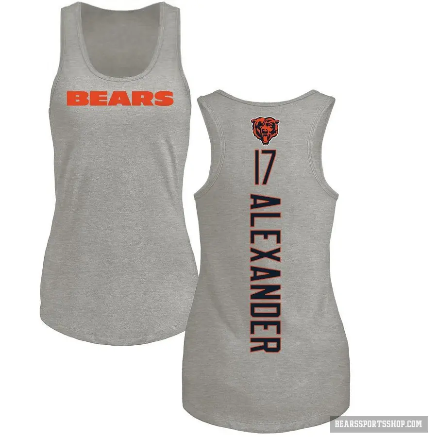 Women's ＃17 Jon Alexander Chicago Bears Ash Backer Tank Top