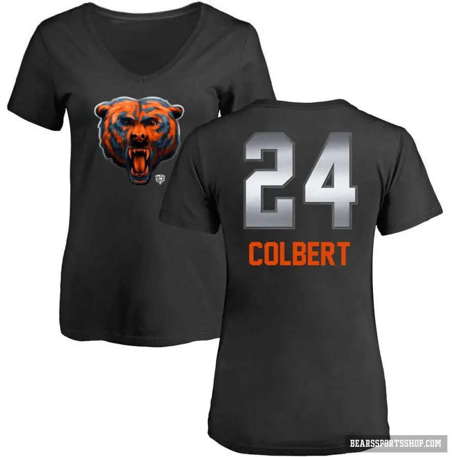 Women's ＃24 Adrian Colbert Chicago Bears Black Midnight Mascot T-Shirt
