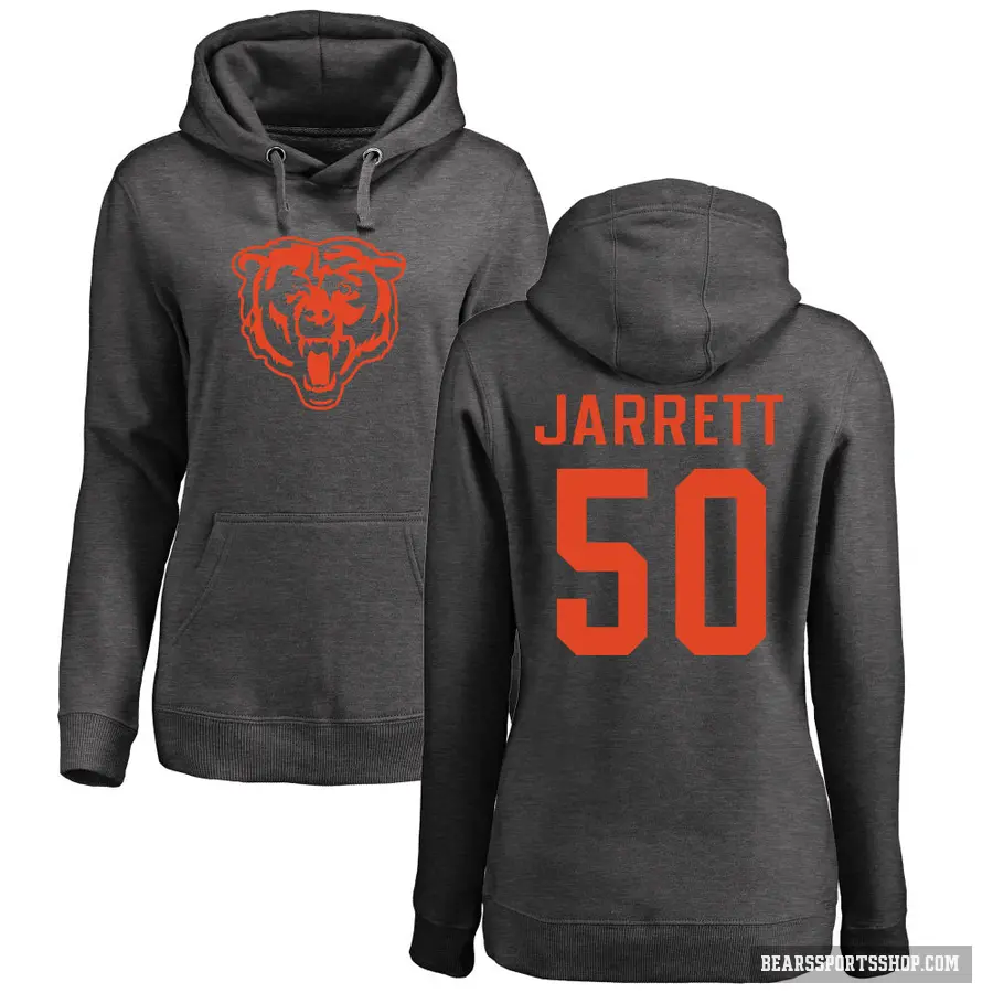 Women's ＃50 Grady Jarrett Chicago Bears Pro Line by Branded Ash One Color Pullover Hoodie