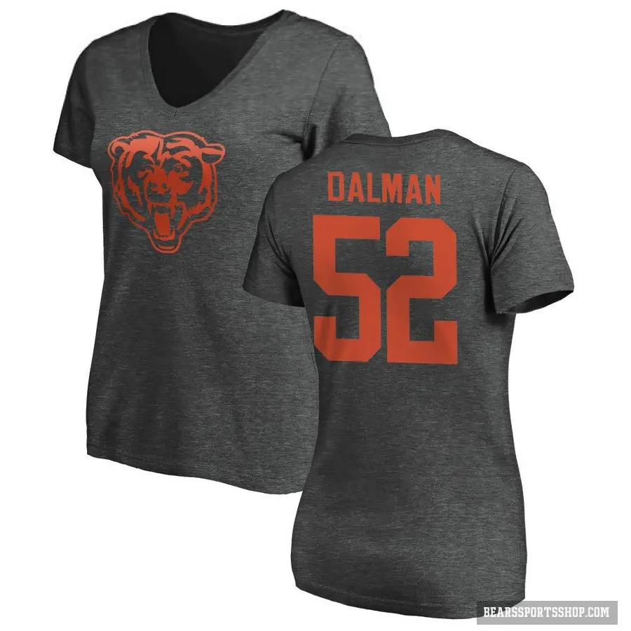 Women's ＃52 Drew Dalman Chicago Bears Ash One Color T-Shirt