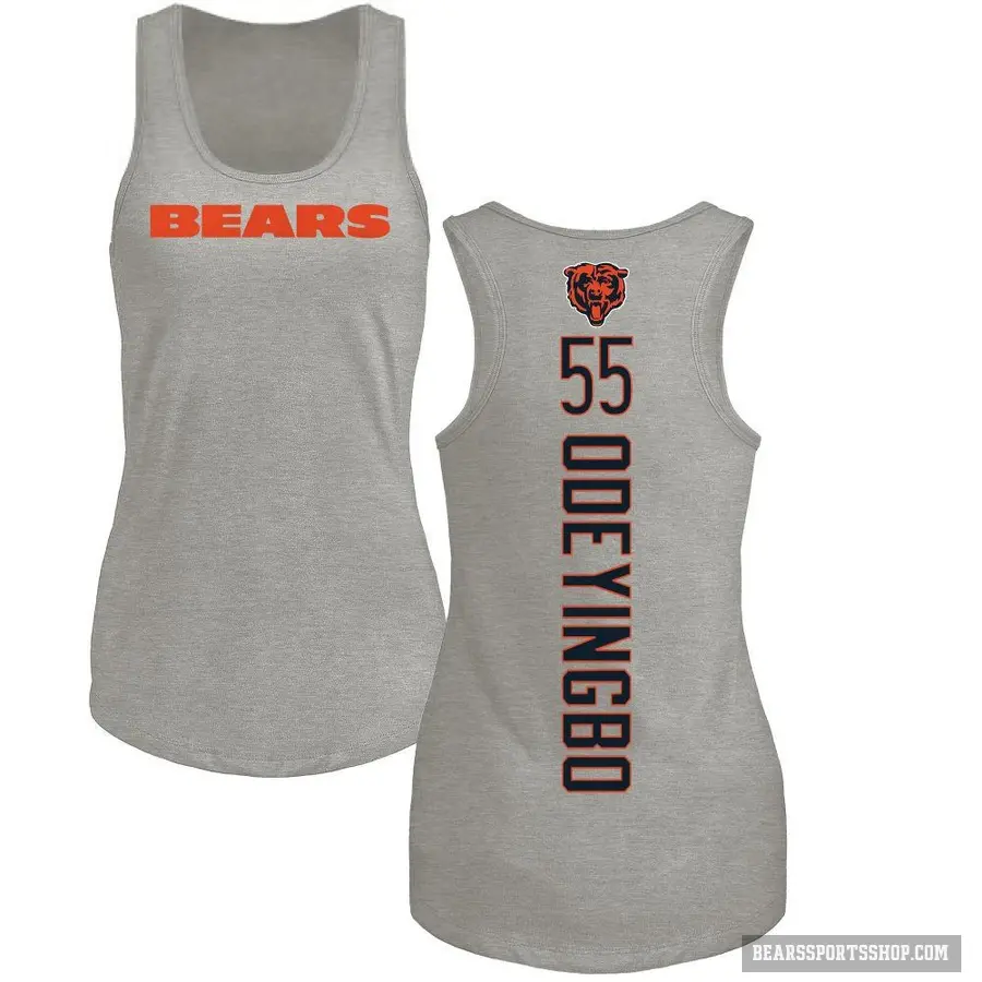 Women's ＃55 Dayo Odeyingbo Chicago Bears Ash Backer Tank Top