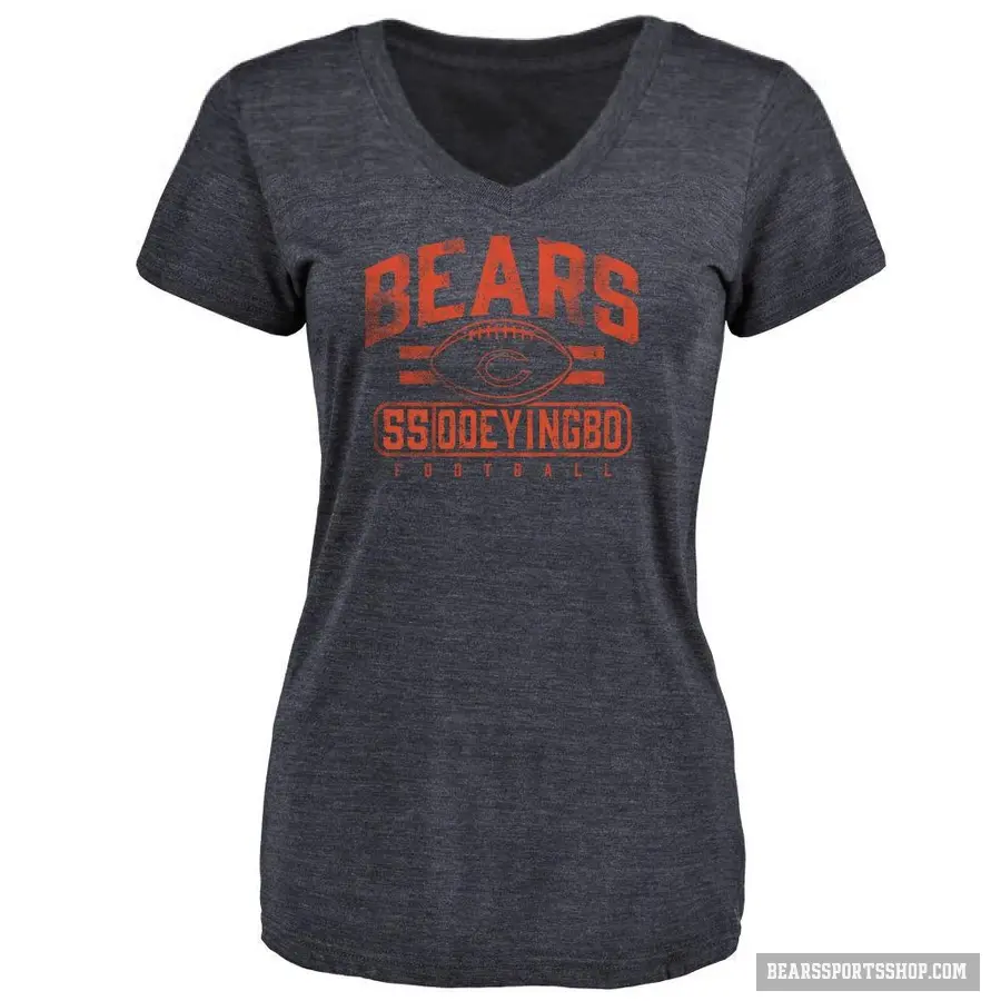 Women's ＃55 Dayo Odeyingbo Chicago Bears Navy Flanker T-Shirt