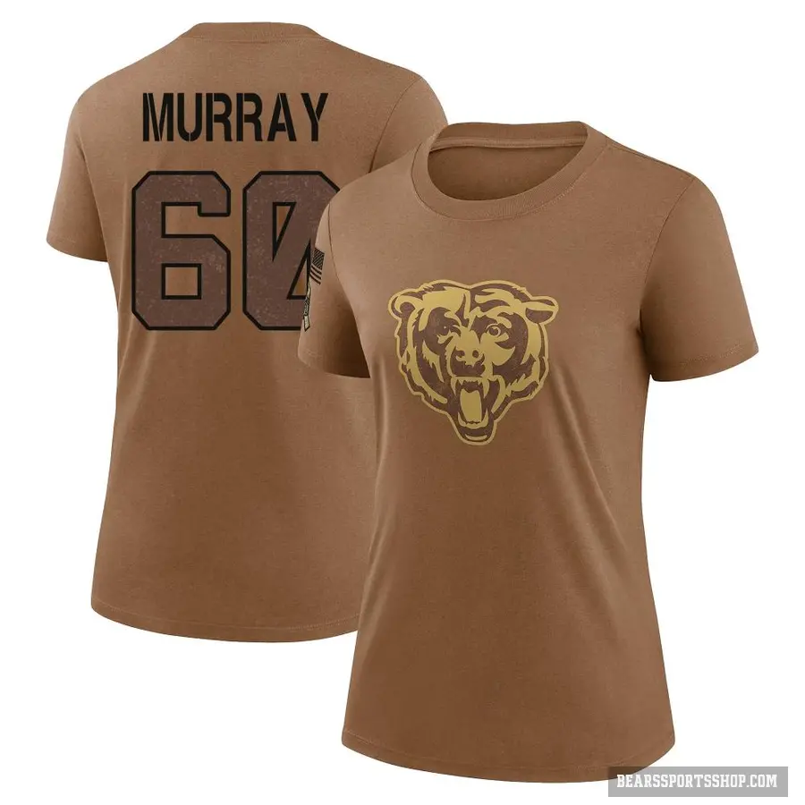 Women's ＃60 Bill Murray Chicago Bears Brown 2023 Salute To Service Performance T-Shirt