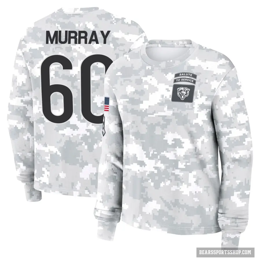 Women's ＃60 Bill Murray Chicago Bears Camo Arctic 2024 Salute to Service Long Sleeve T-Shirt