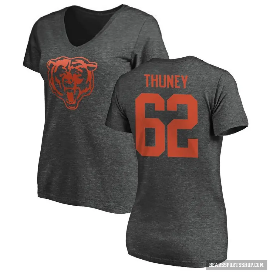 Women's ＃62 Joe Thuney Chicago Bears Ash One Color T-Shirt