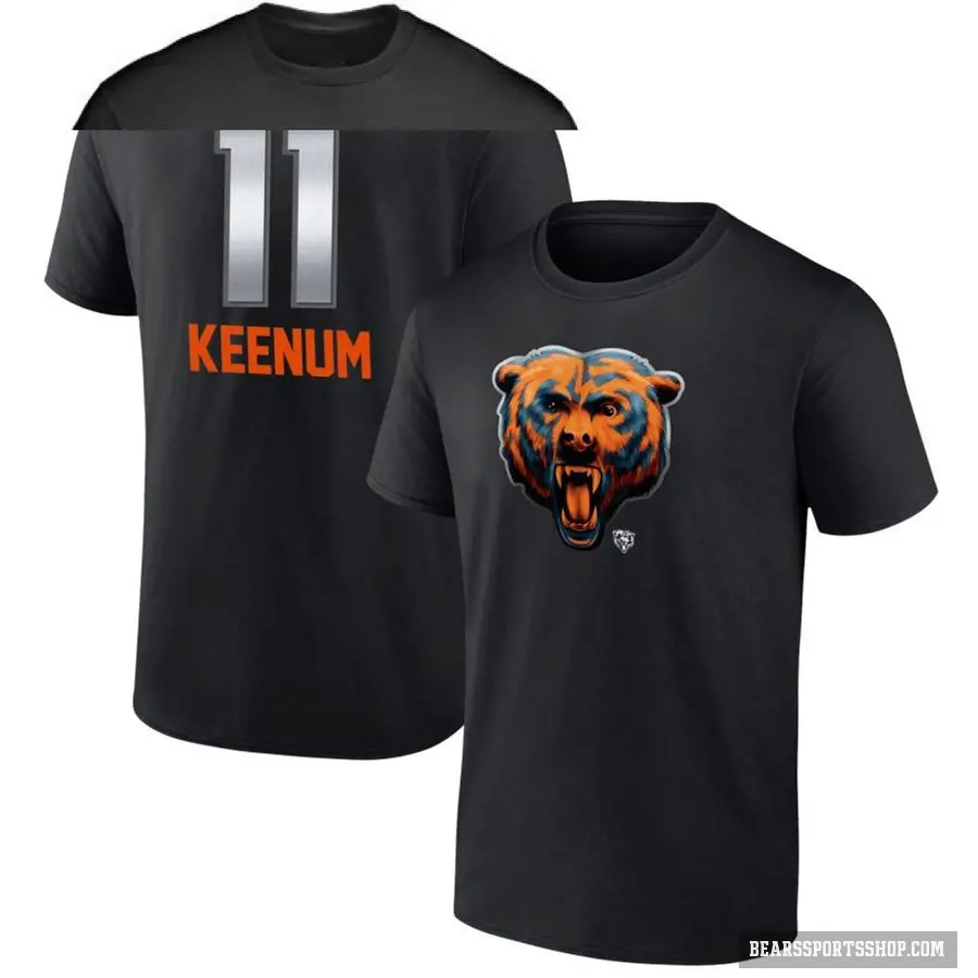 Youth ＃11 Case Keenum Chicago Bears Black Midnight Mascot T-Shirt