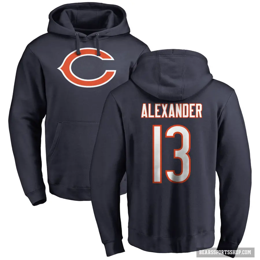 Youth ＃13 Maurice Alexander Chicago Bears Navy Pro Line Logo Pullover Hoodie
