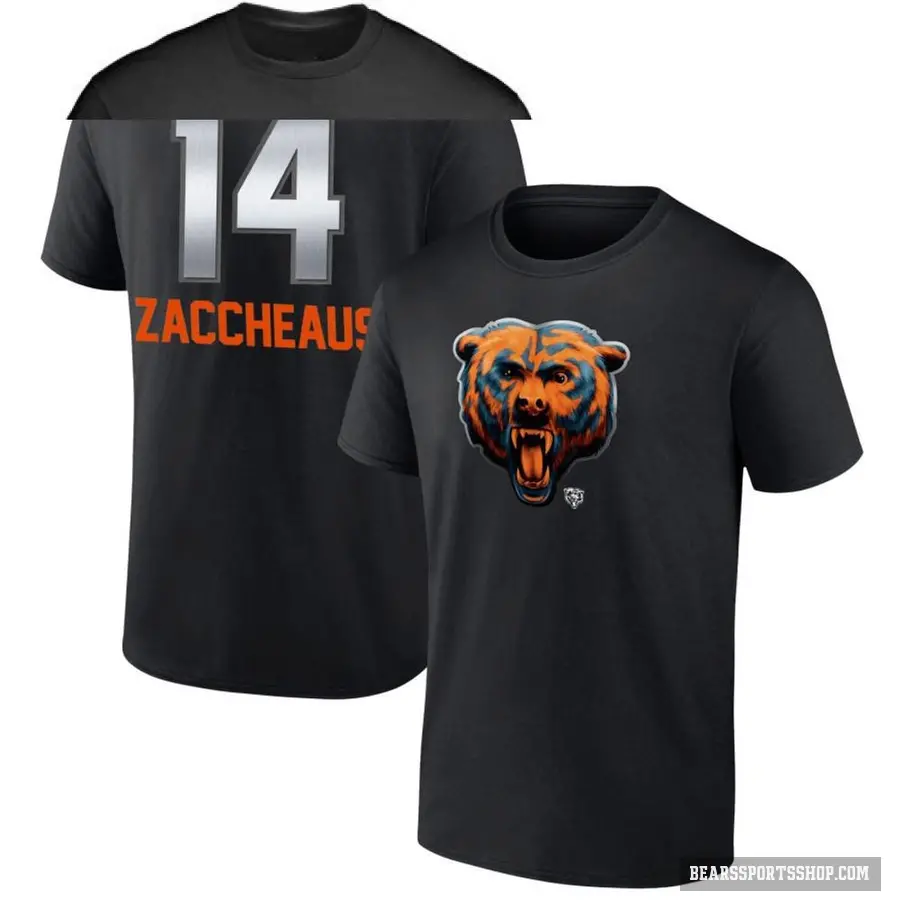 Youth ＃14 Olamide Zaccheaus Chicago Bears Black Midnight Mascot T-Shirt
