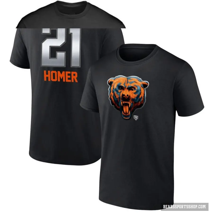 Youth ＃21 Travis Homer Chicago Bears Black Midnight Mascot T-Shirt