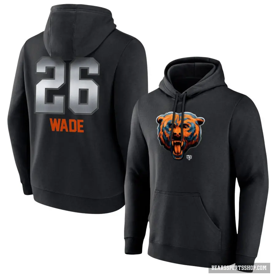 Youth ＃26 Shaun Wade Chicago Bears Black Midnight Mascot Pullover Hoodie