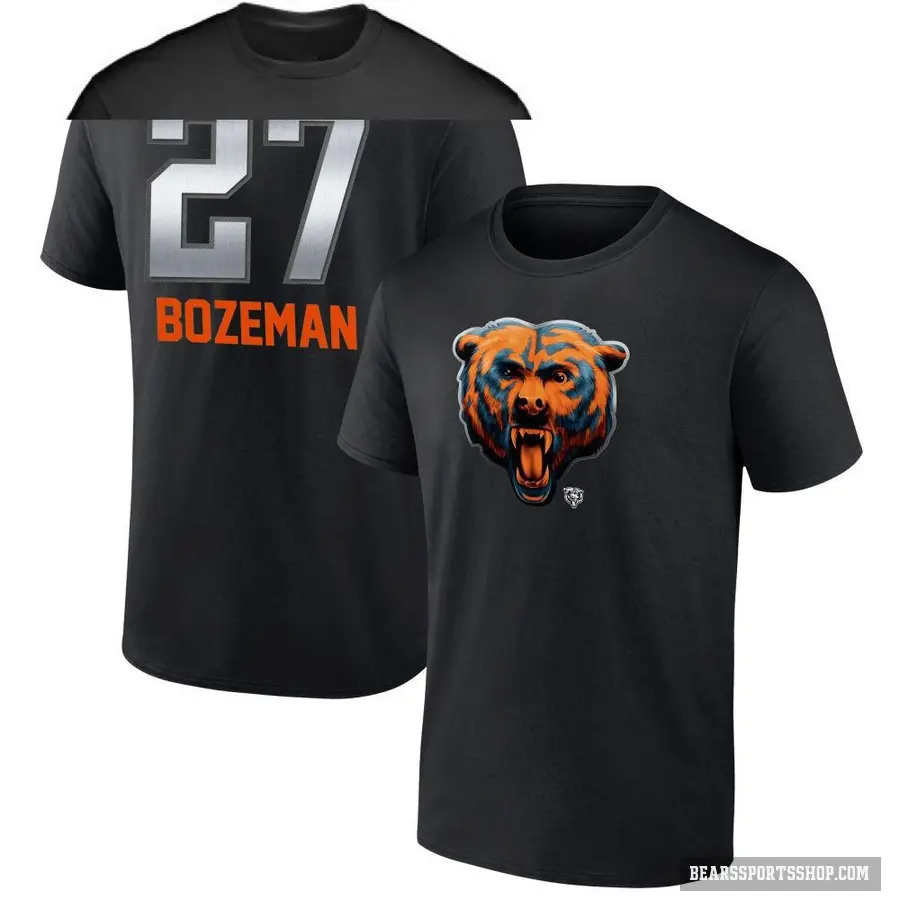 Youth ＃27 Swayze Bozeman Chicago Bears Black Midnight Mascot T-Shirt