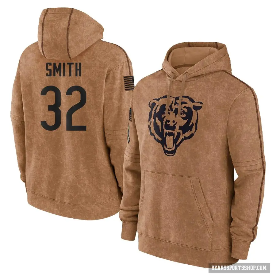 Youth ＃32 Terell Smith Chicago Bears Brown 2023 Salute To Service Club Pullover Hoodie