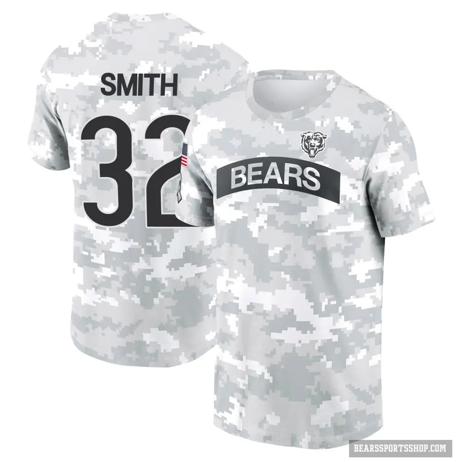 Youth ＃32 Terell Smith Chicago Bears Camo Arctic 2024 Salute to Service Performance T-Shirt