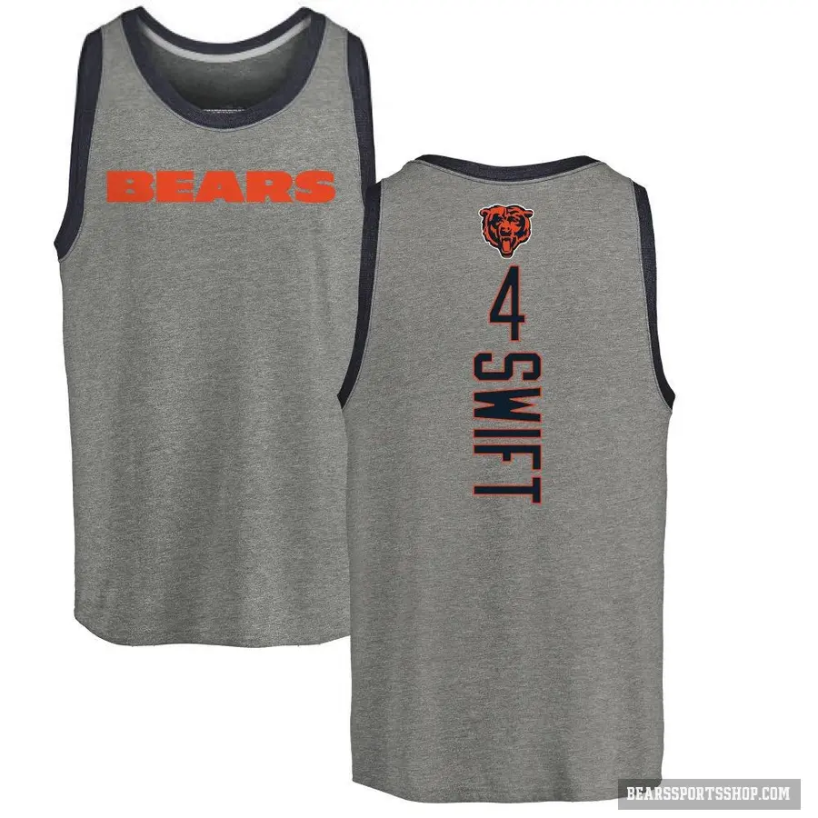 Youth ＃4 D'Andre Swift Chicago Bears Ash Backer Tank Top