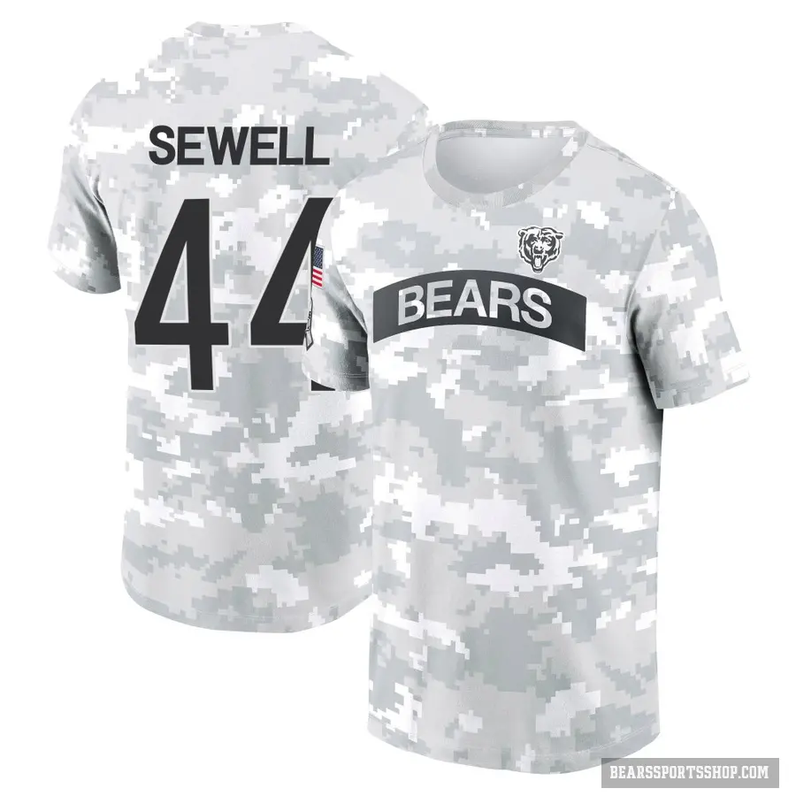 Youth ＃44 Noah Sewell Chicago Bears Camo Arctic 2024 Salute to Service Performance T-Shirt