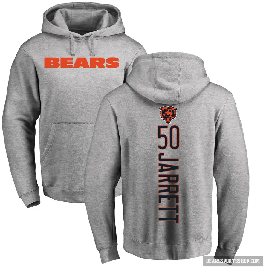 Youth ＃50 Grady Jarrett Chicago Bears Pro Line Ash Backer Pullover Hoodie