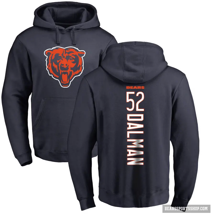 Youth ＃52 Drew Dalman Chicago Bears Navy Pro Line Backer Pullover Hoodie