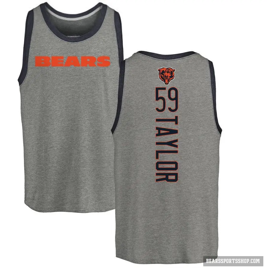 Youth ＃59 Carson Taylor Chicago Bears Ash Backer Tank Top