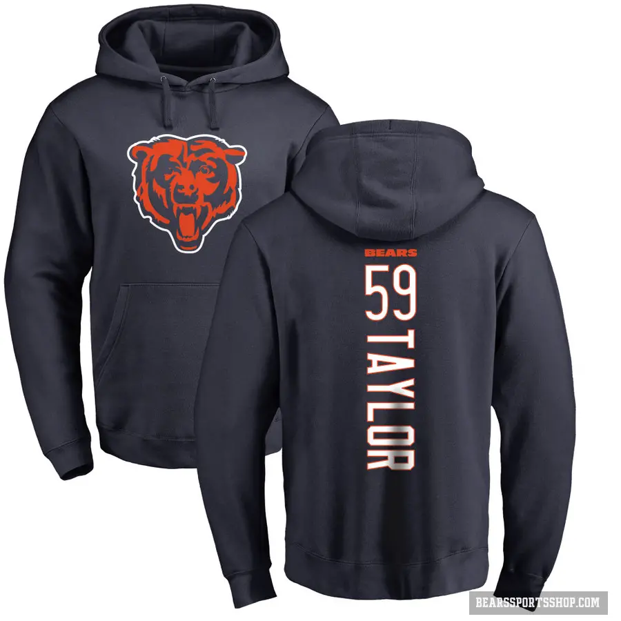 Youth ＃59 Carson Taylor Chicago Bears Navy Pro Line Backer Pullover Hoodie