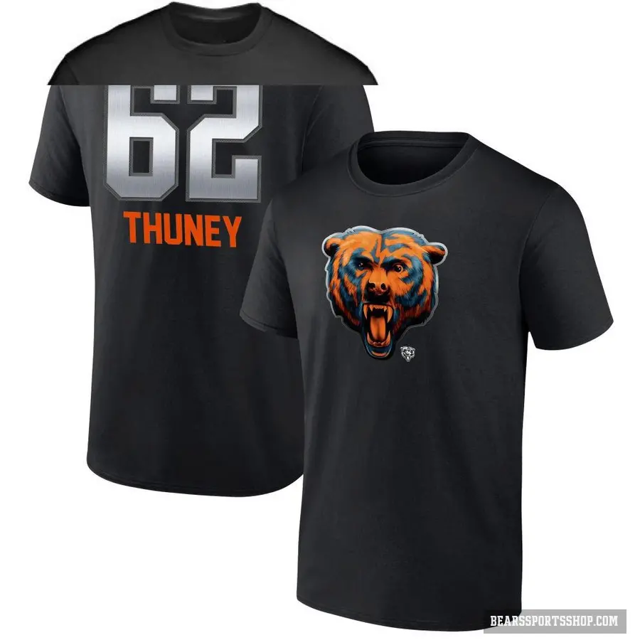 Youth ＃62 Joe Thuney Chicago Bears Black Midnight Mascot T-Shirt
