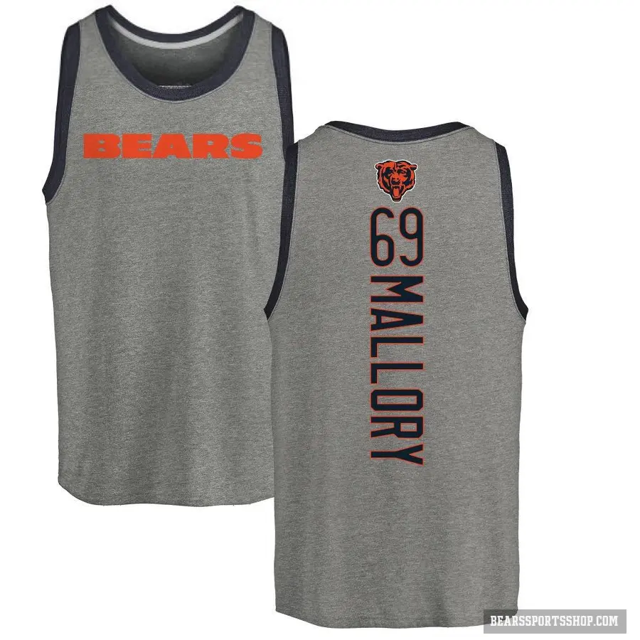 Youth ＃69 Dashaun Mallory Chicago Bears Ash Backer Tank Top