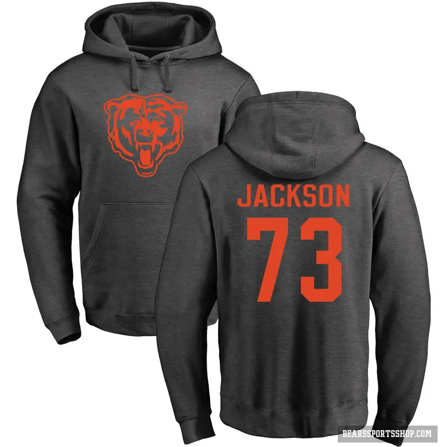 Youth ＃73 Jonah Jackson Chicago Bears Pro Line by Branded Ash One Color Pullover Hoodie