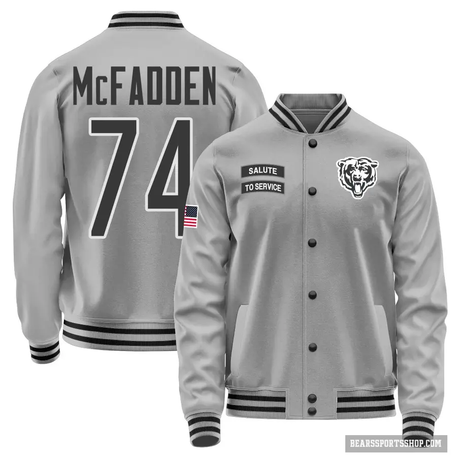 Youth ＃74 Jordan McFadden Chicago Bears Gray Salute to Service Performance Jacket
