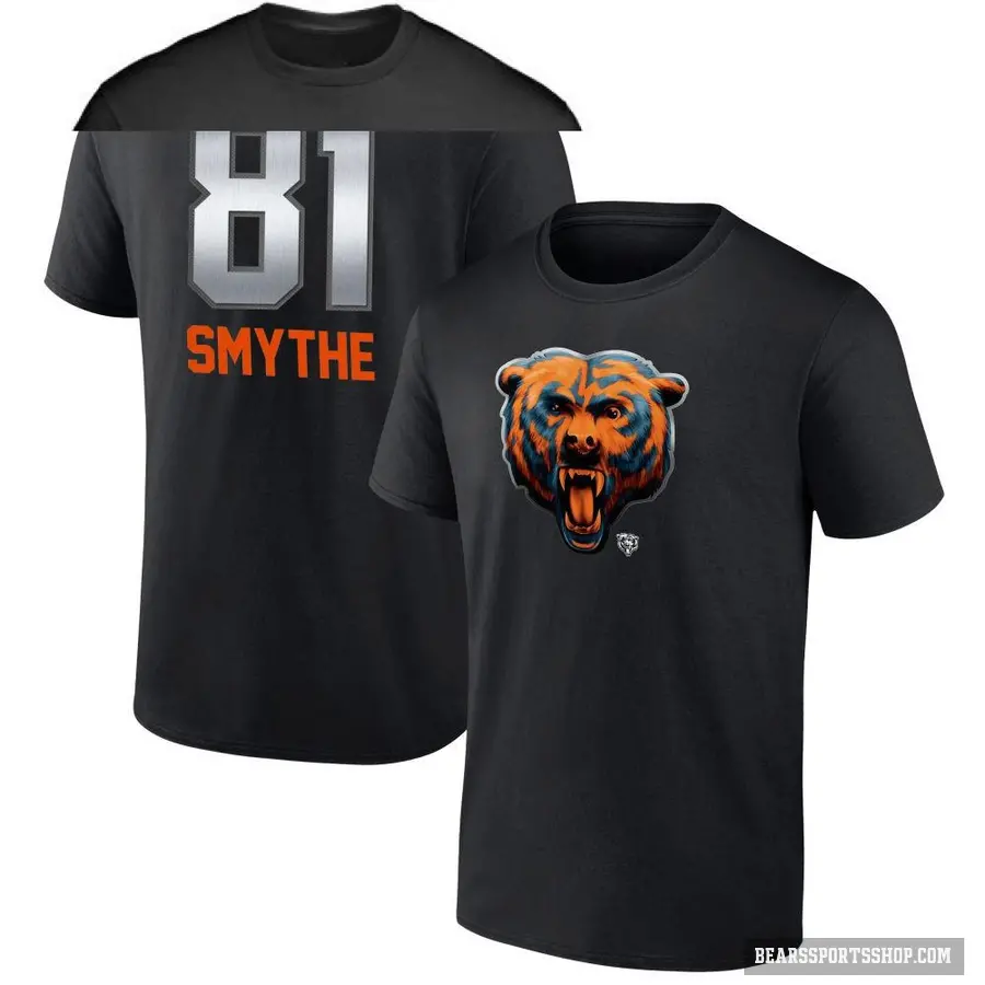Youth ＃81 Durham Smythe Chicago Bears Black Midnight Mascot T-Shirt