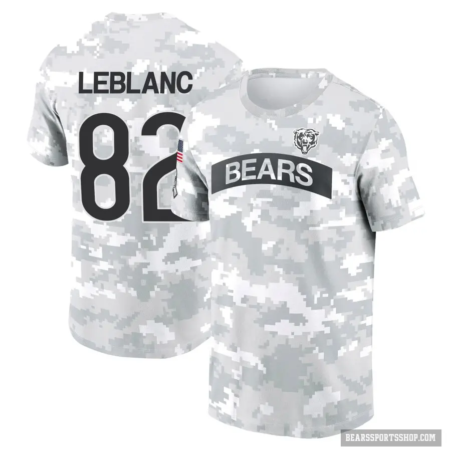 Youth ＃82 Peter LeBlanc Chicago Bears Camo Arctic 2024 Salute to Service Performance T-Shirt